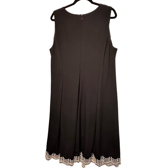 Talbots Black Dress with Cream Lace Trim - Picture 1 of 11